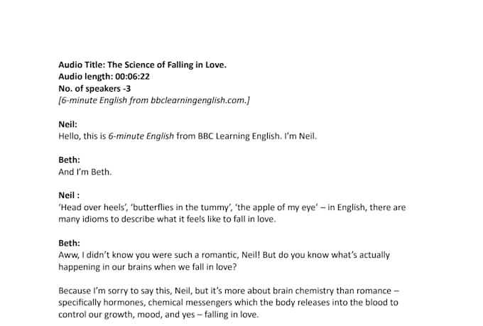 transcribe podcasts into clean and accurate text